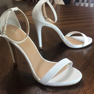 Size 7 EXPRESS white strappy heels